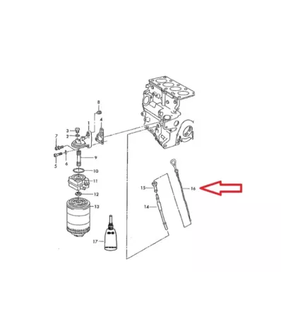 Miarka poziomu oleju VOLKSWAGEN (VW) ADF