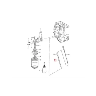 Prowadnica miarki poziomu oleju (bagnetu) VOLKSWAGEN (VW) ADG - DOLNA