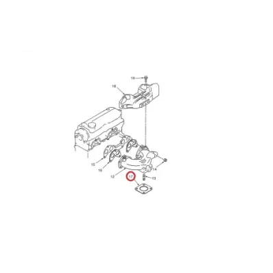 Uszczelka kolektora-tłumik MAZDA FE 8V