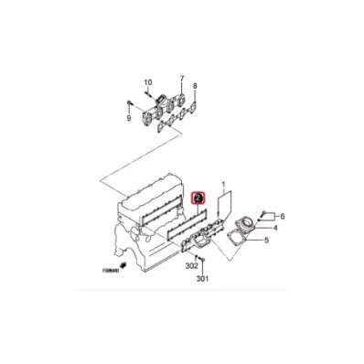 Uszczelka kolektora ssącego MITSUBISHI S4S-DT