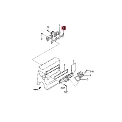 Uszczelka kolektora wydechowego MITSUBISHI S4S