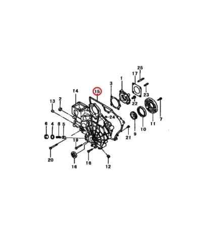 Uszczelka pokrywy (obudowy) rozrządu MITSUBISHI L3E