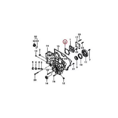 Uszczelka obudowy(pokrywy) rozrządu MITSUBISHI L3E