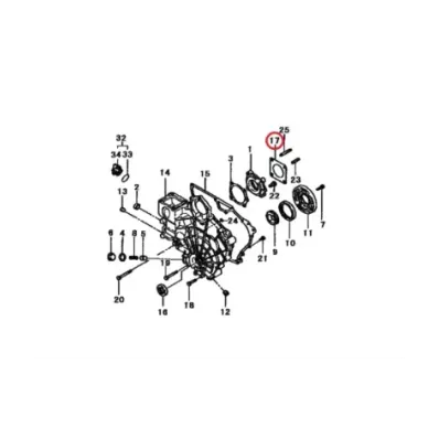 Uszczelka obudowy (pokrywy) rozrządu MITSUBISHI L3E