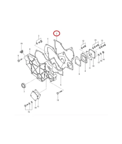 Uszczelka pokrywy (obudowy) rozrządu MITSUBISHI S3L