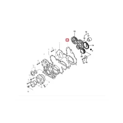 Uszczelka pokrywy (obudowy) rozrządu MITSUBISHI S4S-DT - WEWNĘTRZNA