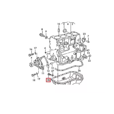 Korek spustowy miski oleju VOLKSWAGEN (VW) ADF