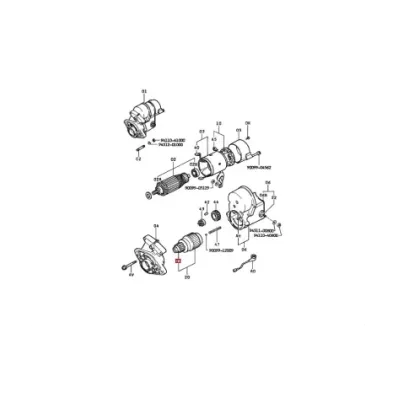 Bendiks (zębatka) rozrusznika silnika TOYOTA 4Y - wózek widłowy -1