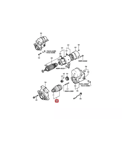 Bendiks (zębatka) rozrusznika silnika TOYOTA 4Y - wózek widłowy -6