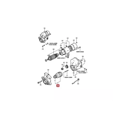 Bendiks (zębatka) rozrusznika silnika TOYOTA 5K