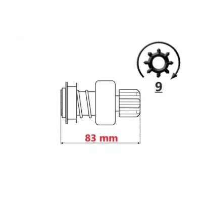 Bendiks (zębatka) rozrusznika silnika TOYOTA 5K