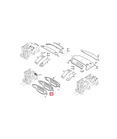 Osłona (kratka) przeciwwagi LINDE 392 / 393 - wersja z oświetleniem