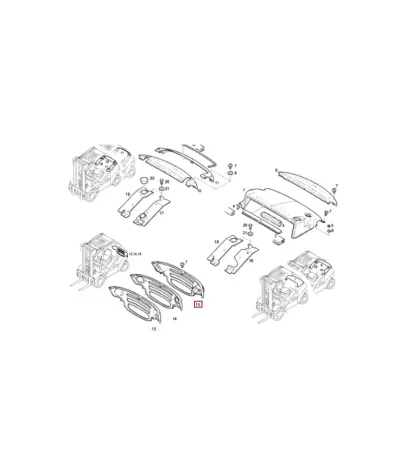Osłona (kratka) przeciwwagi LINDE 392 / 393 - wersja z oświetleniem STVZO