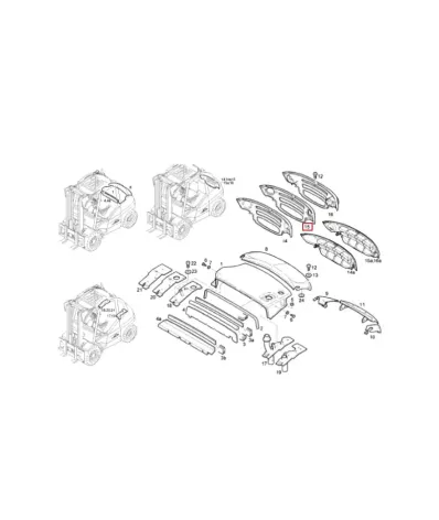 Osłona (kratka) przeciwwagi LINDE 394 -  wersja z oświetleniem LED