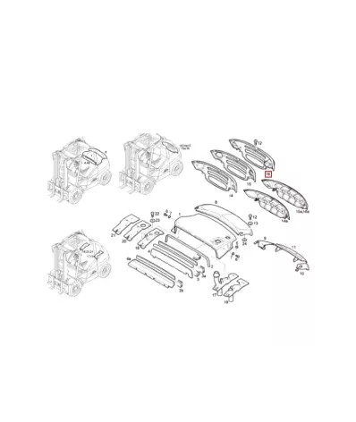 Osłona (kratka) przeciwwagi LINDE 394 -  wersja z oświetleniem STVZO