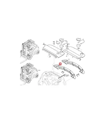 Osłona (kratka) przeciwwagi LINDE 396 -  wersja z oświetleniem LED