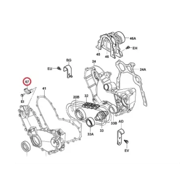 CZUJNIK POŁOŻENIA WAŁU KORBOWEGO TOYOTA 4Y