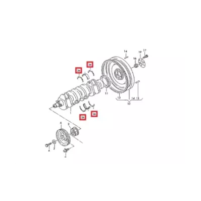 Pierścienie (panewki) oporowe wału VOLKSWAGEN (VW) ADF - 0.50