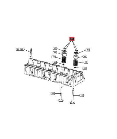 Zabezpieczenie (zamek) zaworu głowicy GM 3.0L - wózek widłowy