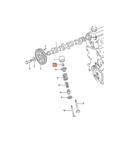 Sprężyna zaworu głowicy VOLKSWAGEN (VW) ADF   - WEWNĘTRZNA