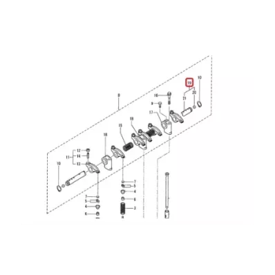 Wałek dźwigni (dźwigienek) zaworu MITSUBISHI S3L