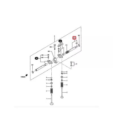Wałek dźwigni (dźwigienek) zaworu MITSUBISHI S4S