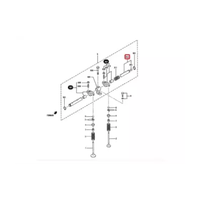 Wałek dźwigni (dźwigienek) zaworu MITSUBISHI S4S