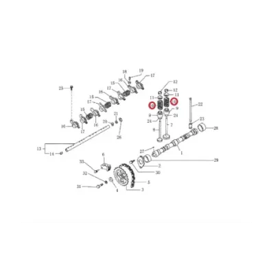 Sprężyna zaworu głowicy NISSAN K25