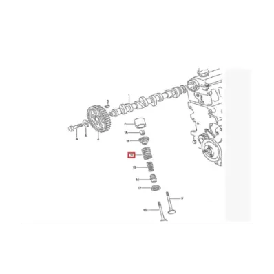 Sprężyna zaworu głowicy VOLKSWAGEN (VW) ADF  - ZEWNĘTRZNA