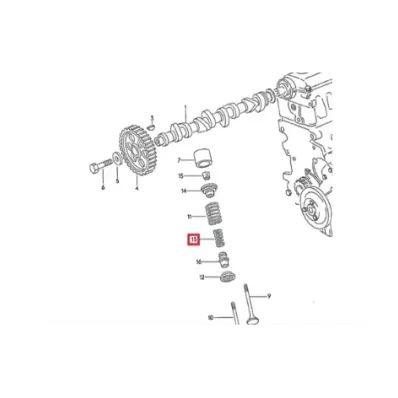 Sprężyna zaworu głowicy VOLKSWAGEN (VW) ADF   - WEWNĘTRZNA