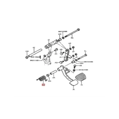 Sprężyna pedału hamulca TOYOTA Seria: 5 / 6