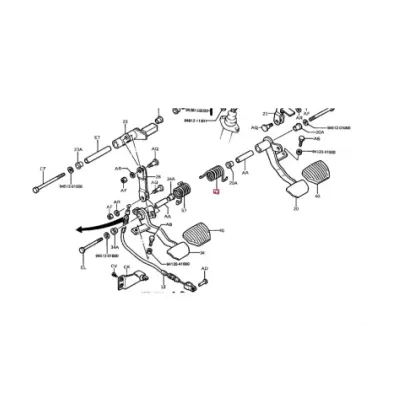 Sprężyna pedału hamulca TOYOTA Seria: 5 / 6