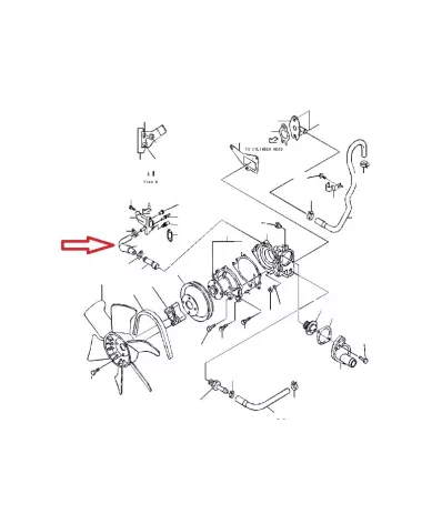 Przewód (wąż) chłodnicy silnika NISSAN K15 - POMPA WODY