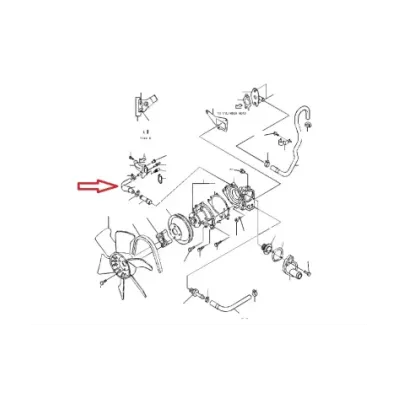 Przewód (wąż) chłodnicy silnika NISSAN H20II - POMPA WODY