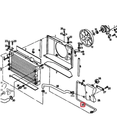 Przewód (wąż) chłodnicy silnika VOLKSWAGEN (VW) ADF - GÓRNY