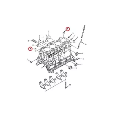 Tulejka ustalająca bloku-głowicy MAZDA FE 8V
