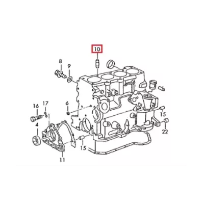 Tulejka ustalająca bloku-głowicy VOLKSWAGEN (VW) ADF
