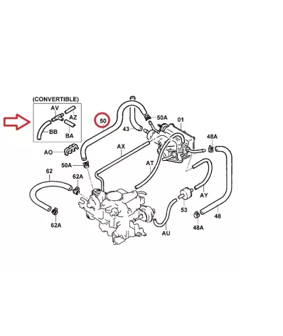 przewód (wąż) gaźnika TOYOTA 4Y