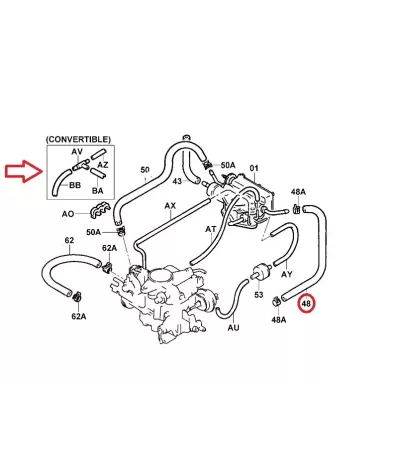 przewód (wąż) gaźnika TOYOTA 4Y