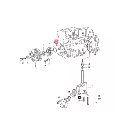 Klin wałka pośredniego VOLKSWAGEN (VW) ADF - STD