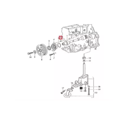 Klin wałka pośredniego VOLKSWAGEN (VW) ADF - STD