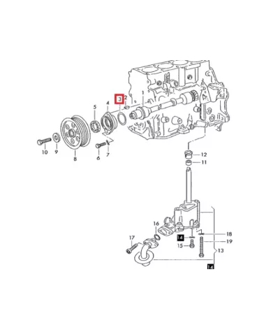 Klin wałka pośredniego VOLKSWAGEN (VW) ADF - STD
