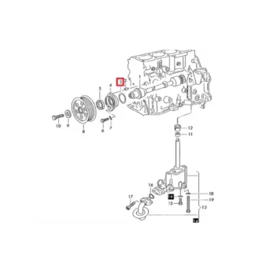Klin wałka pośredniego VOLKSWAGEN (VW) ADF - STD