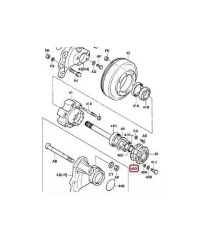 Uszczelka półosi TOYOTA Seria:  3 / 4 / 5 / 6 / 7