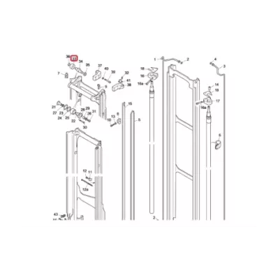 Łożysko (rolka) karetki masztu LINDE
