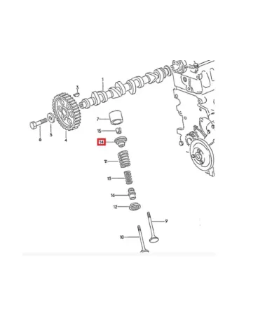 Talerz sprężyny zaworu głowicy VOLKSWAGEN (VW) ADF