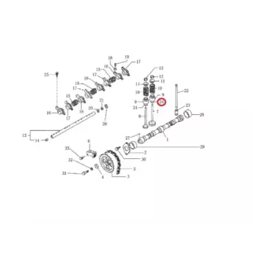 Podkładka sprężyny zaworu głowicy NISSAN K21