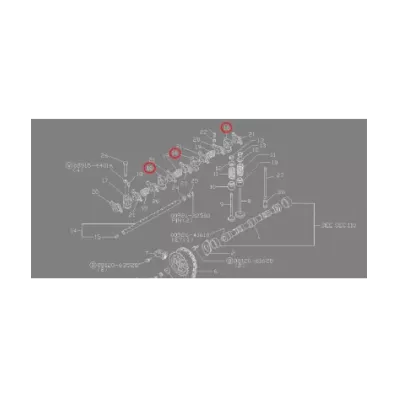 Podpora wałka (wałek) dźwigni (dźwigienek) zaworu NISSAN H20 OLD