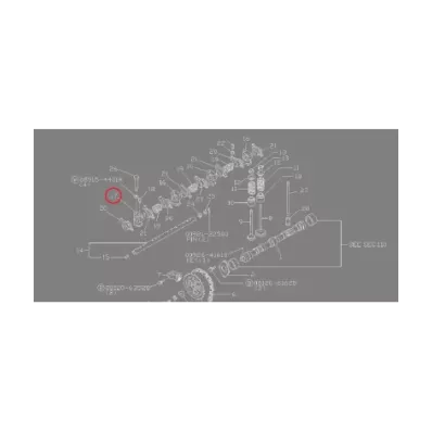 Podpora wałka (wałek) dźwigni (dźwigienek) zaworu NISSAN H20 OLD
