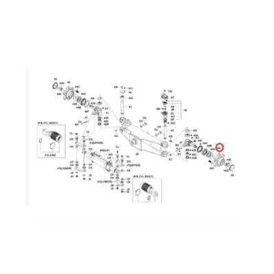 Piasta koła tylna (tył) TOYOTA 2.0T-3.5T - TYP B